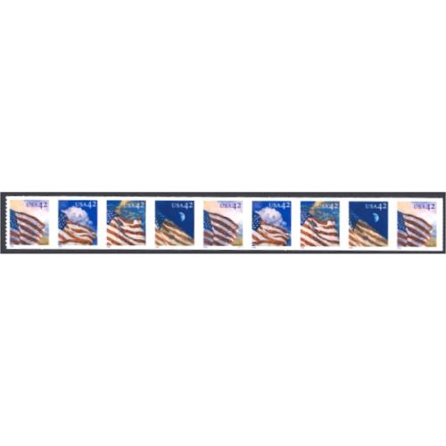 #4236-39 Flags 24/7, S-A Die-cut 11, PNC Strip of 9 #S1111