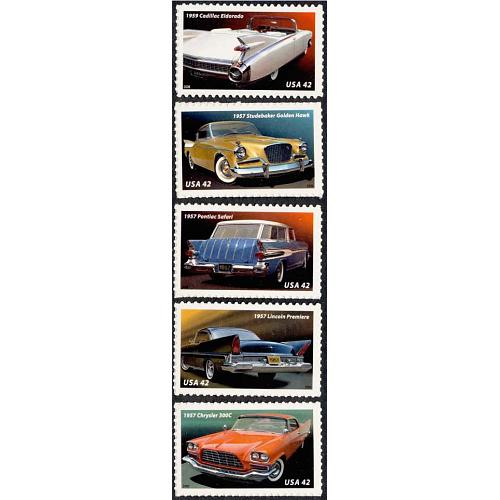 #4353-57 Tailfins & Chrome, Set of Five Singles