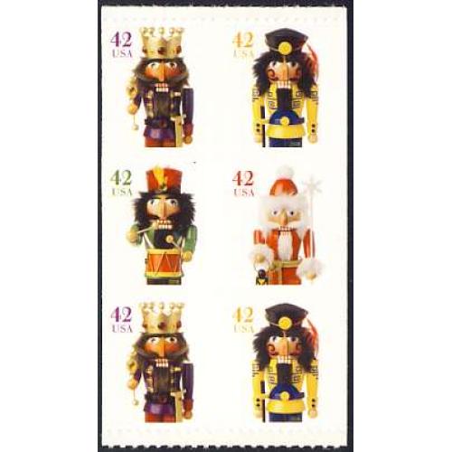 #4367d Holiday Nutcrackers, Booklet Pane of Six from Vending Book