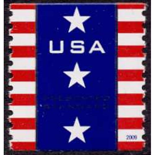 #4385 Patriotic Banner 2009 Presort Coil (10¢) (Sennett Printing)