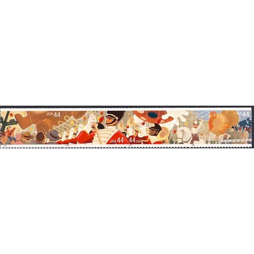 #4420a Thanksgiving Day Parade, Horizontal Strip of Four