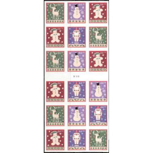#4432b Winter Holidays, ATM Pane of 18