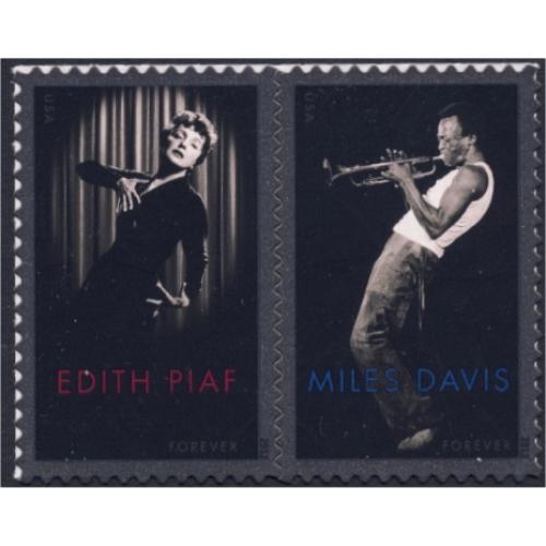 #4692-93 Edith Piaf and Miles Davis, Set of Two Singles