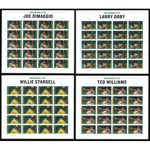 #4694a-97c Major League Baseball All-Stars, Set of Four Imperforate Sheets