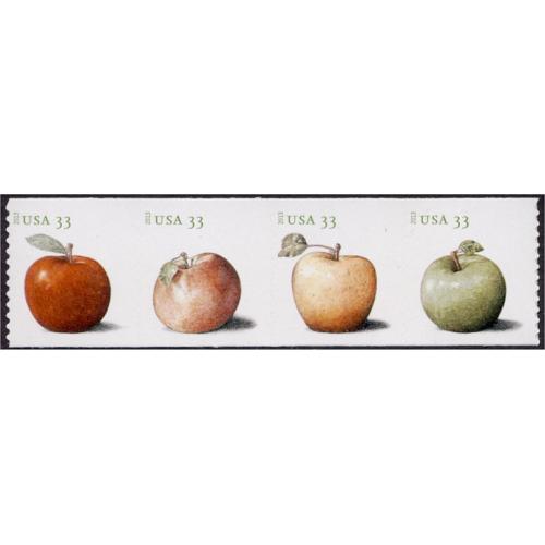 #4734a Apples, Coil Strip of Four (BUYING)