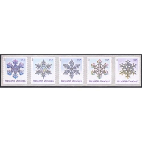 #4808-12 Snowflakes, Set of Five Coil Singles