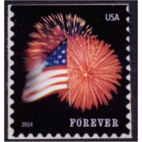 #4855 Fort McHenry Flag and Fireworks, Booklet Single (Potter)
