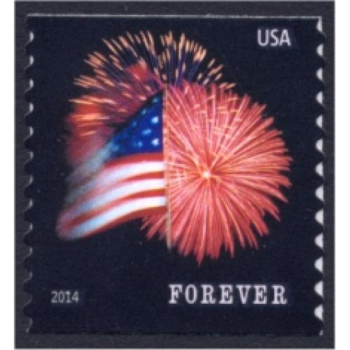#4868 Fort McHenry Flag and Fireworks, Coil Die Cut 11 (Sennett)