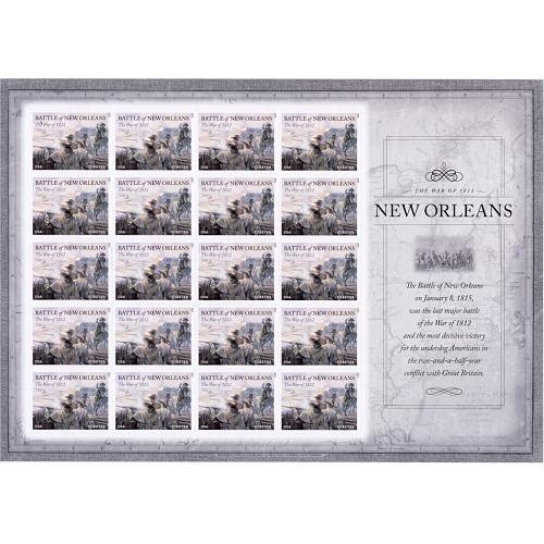 #4952 War of 1812: Battle of New Orleans, Souvenir Sheet of 20