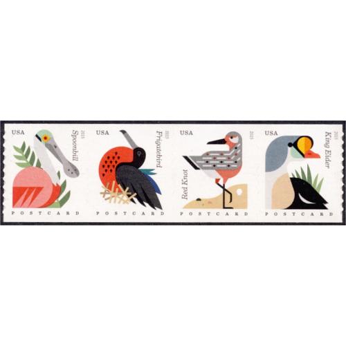 #4998a Coastal Birds, Coil Strip of Four