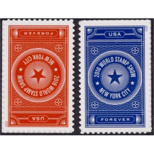 #5010-11 World Stamp Show NY 2016, Set of Two Singles
