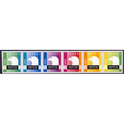 #5018a Spectrum Eagle, Coil Strip of Six, Dated 2015