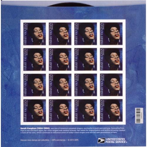 #5059 Sarah Vaughan, Music Icon, Souvenir Sheet