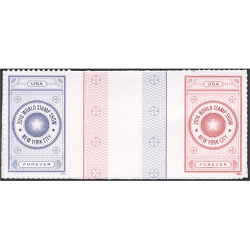 #5063a World Stamp Show NY-2016, Cross Gutter Pair