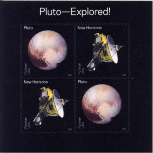 #5077-5078 Pluto - Explored, Sheet of Four Stamps