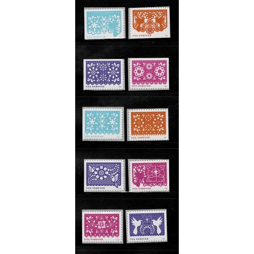 #5081-90 Colorful Celebrations, Ten Single Booklet Stamps