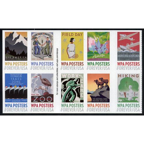 #5189a WPA Posters, Block of Ten