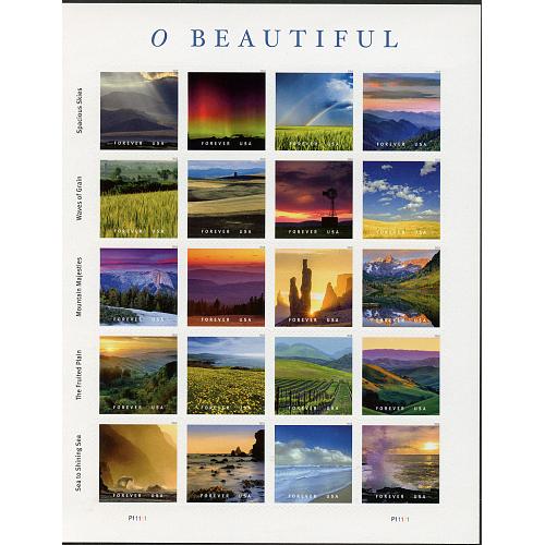 #5298 O Beautiful, Sheet of 20 Stamps