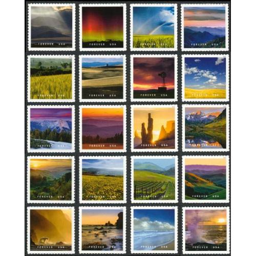 #5298a-t O Beautiful, Set of 20 Single Stamps