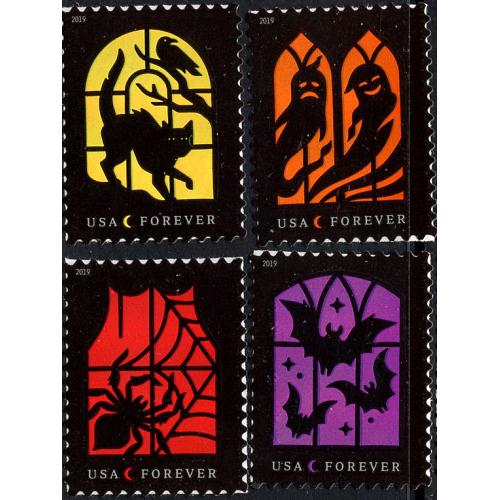 #5420-23 Spooky Silhouettes, Set of Four Singles