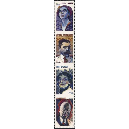 #5474a Voices of Harlem Renaissance, Vertical Strip of Four