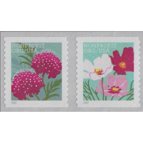 #5665a Butterfly Garden Flowers, Coil Pair, NONPROFIT