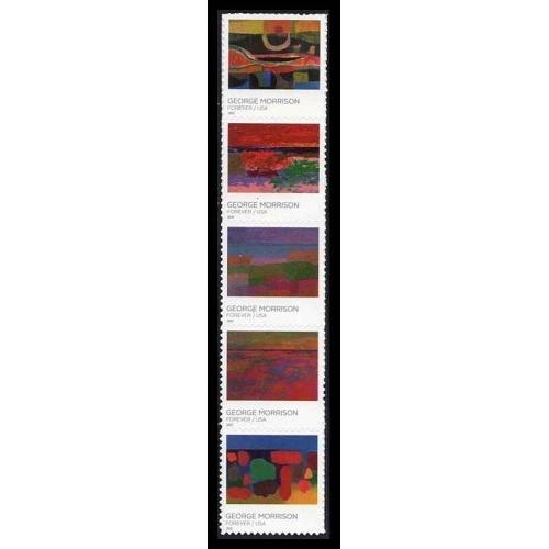 #5692b George Morrison, Vertical Strip of Five