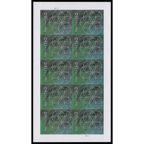#5700 $2.00 Floral Geometry, Sheet of Ten