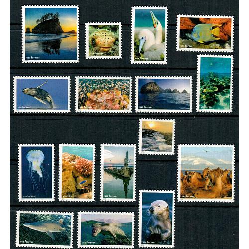 #5713a-p Marine Sanctuaries, Set of 16 Singles