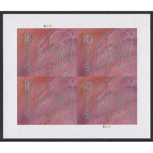 #5755 $10.00 Floral Geometry, Sheet of Four
