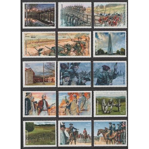 #5977a-77o Battlefields, Set of 15 Singles