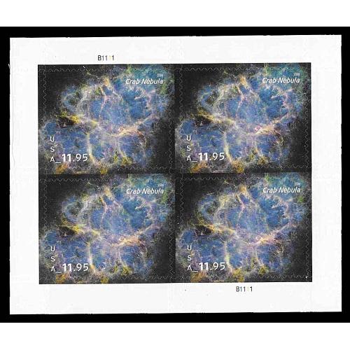 #6056  Crab Nebula Priority Mail Stamps, Miniature Sheet of Four