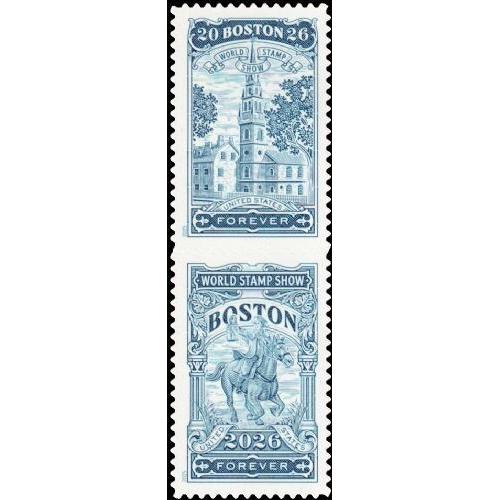 #6030v Boston 2026 World Stamp Show, Vertical Pair