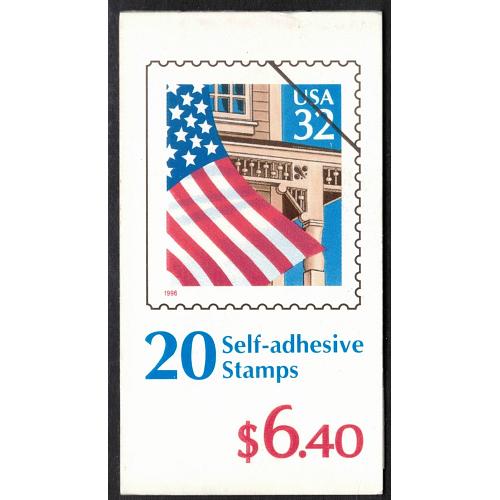#BK228 Flag Over Porch, Booklet of 20, Self-Adhesive
