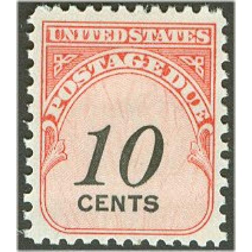 # J97 10¢ Postage Due, Shiny Gum