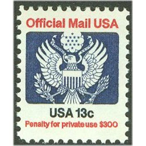 #O129 13¢ Official Mail