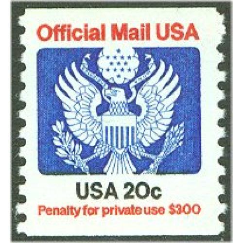 #O135 20¢ Official Mail, Coil