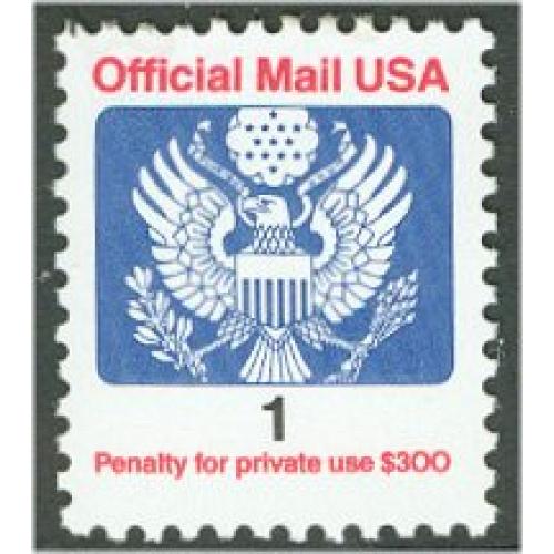 #O143 1¢ Eagle Official Mail