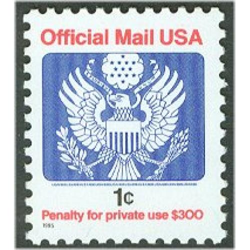#O154 1¢ Official Mail