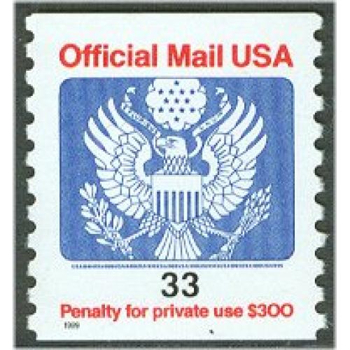 #O157 33¢ Official Mail Coil, Eagle