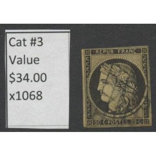 France # 3 Used, Scott Value: $34.00
