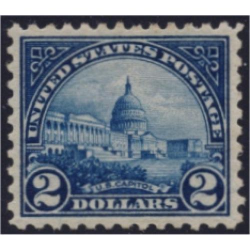 #572 $2 Capitol, Deep Blue, LH