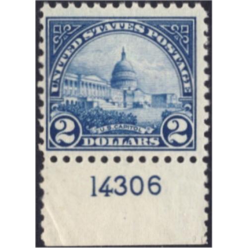 #572 $2 Capitol, Deep Blue, LH