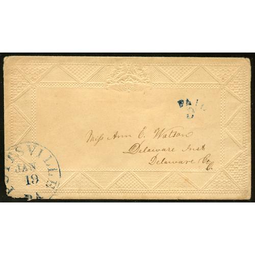 Stampless Embossed Ladies Cover, PAID 6
