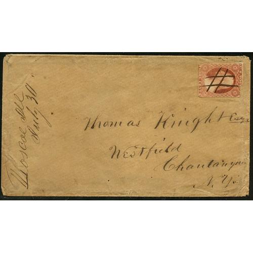 #11 3¢ Washington with Manuscript Cancel