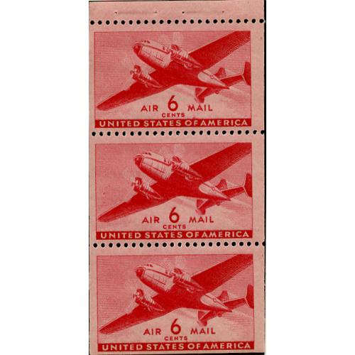 #C25a Transport Plane, Booklet Pane of 3, NH