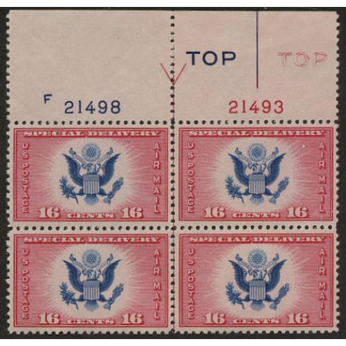#CE2 Seal of the United States, 16¢ Red & Blue Type I