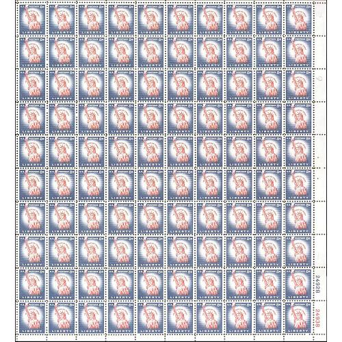 #1041b Liberty Rotary Press, Sheet of 100