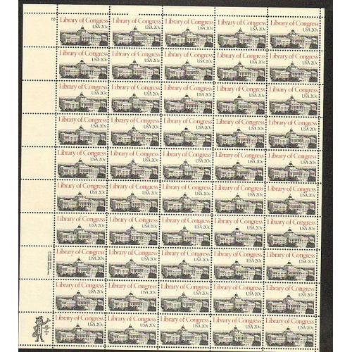 #2004 Library of Congress, Sheet of 50 Stamps