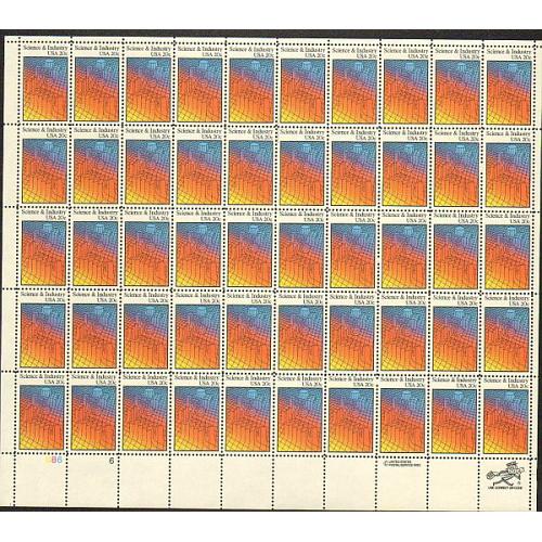 #2031 Science and Industry,Sheet of 50 Stamps